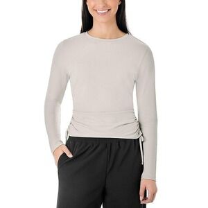 Long Sleeve Top Adjustable Side-Tie Cinched Detail Moisture Wicking Sz M / #5445